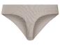 Beige geribbelde tanga: comfortabel en stijlvol ondergoed.