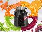 Persschroef voor de SILVERCREST® Premium slowjuicer omringd door kleurrijke sapspatten.