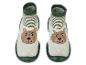 Gebreide babyschoentjes met berenprint.