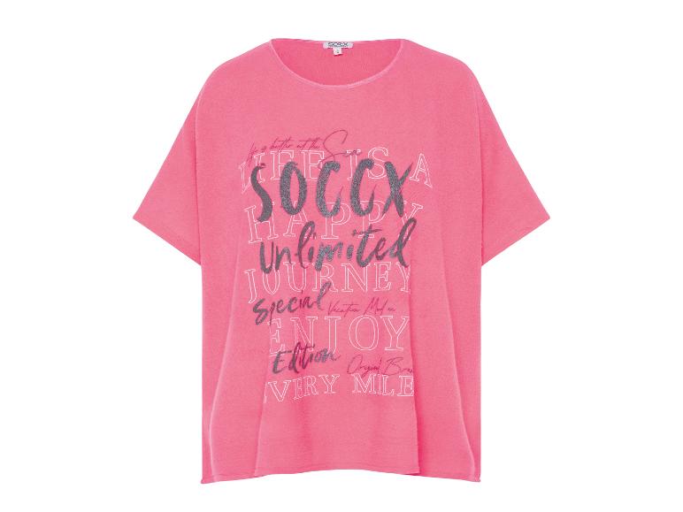 Roze T-shirt met grijze en witte tekst