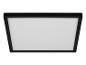 Zwarte rechthoekige LED-plafondlamp met witte diffuser