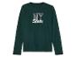 Groen T-shirt met lange mouwen met de opdruk 'NY State'.