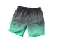 Herenshorts met een mintgroene en donkergrijze ombre-print.