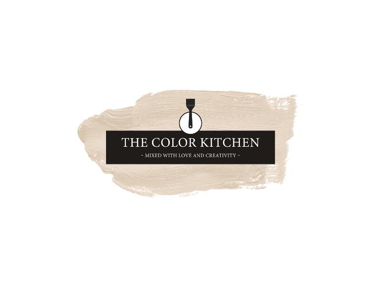 Logo: 'THE COLOR KITCHEN - MIXED WITH LOVE AND CREATIVITY' op een verfstreek.
