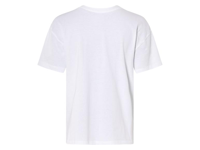 Wit unisex t-shirt met korte mouwen.