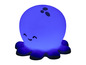 Een blauwe octopusvormige nachtlamp.