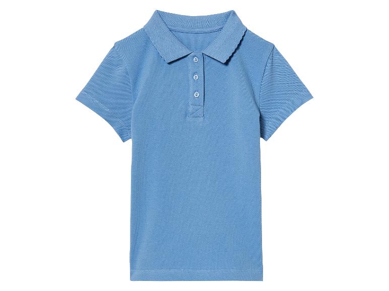 Kort blauw poloshirt voor kinderen.