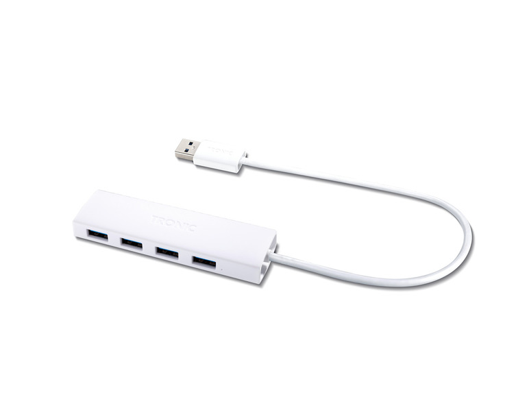 TRONIC USB-hub 4-poorts USB 3.0 (Wit)