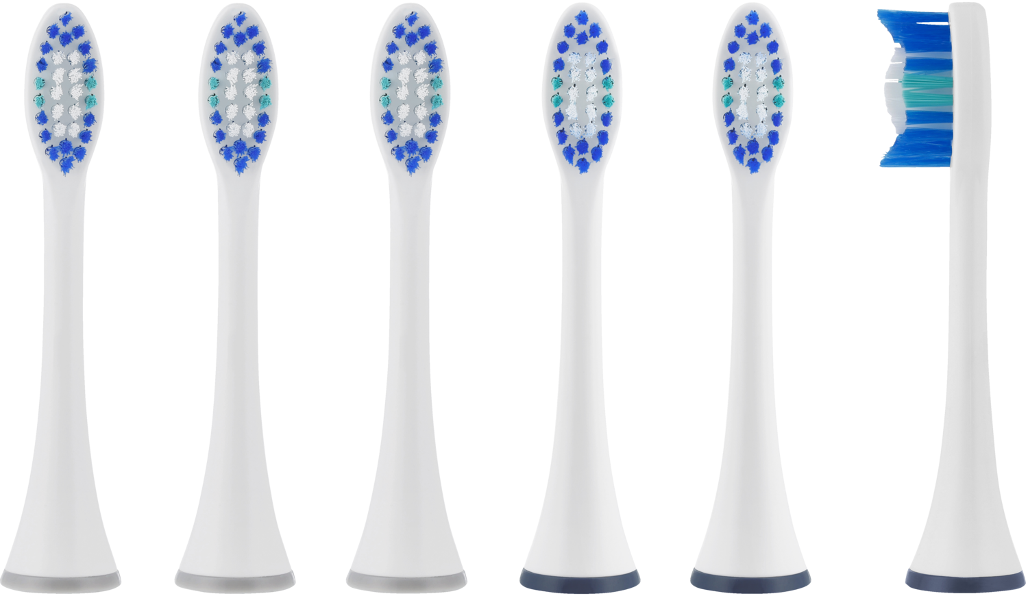 DENTALUX Opzetborstels voor elektrische tandenborstel, 6 stuks (wit)