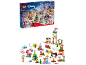 Adventskalender voor kinderen met minipoppetjes en bouwbaar kerstspeelgoed