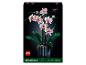 LEGO Botanicals Orchid set met witte en roze bloemen in een grijze pot.