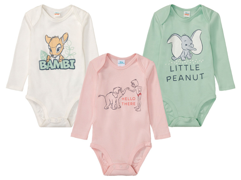 Drie babypakjes met Disney-thema: Bambi, Dumbo en Jungle Book.