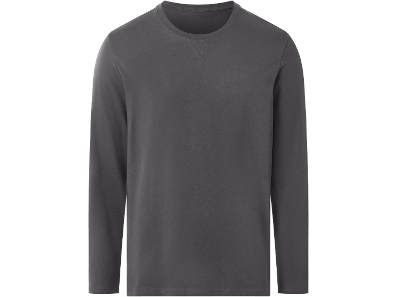 Donkergrijs herenshirt met lange mouwen