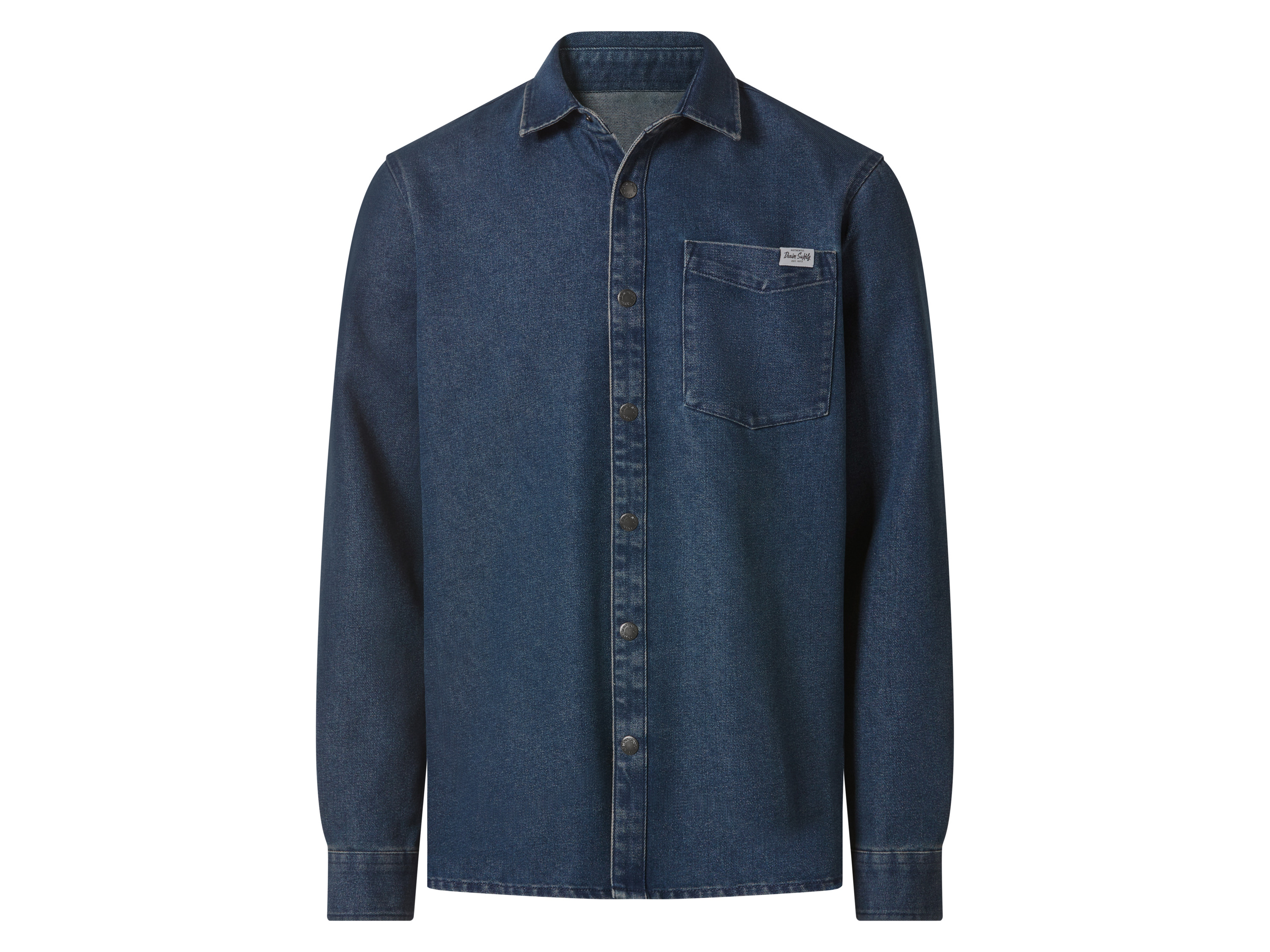 esmara Men Denim heren overhemd (Blauw, M (39/40))