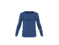Blauw heren sportshirt met lange mouwen en patroonaccenten.