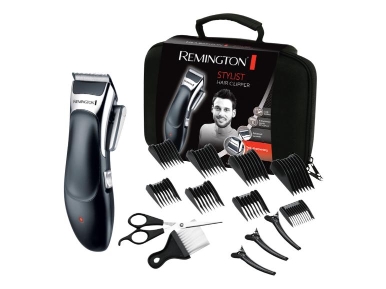 Remington Stylist tondeuse met een set accessoires.