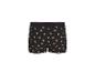 Zwarte herenboxershort met krakelingenpatroon.
