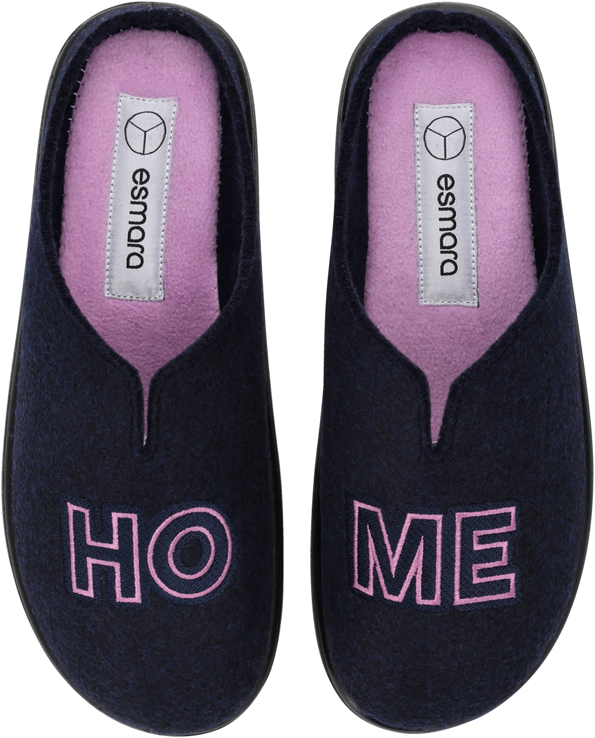 Esmara vilt-look sloffen voor dames - marineblauw