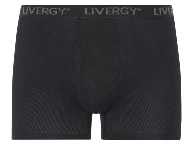 Livergy zwarte boxershorts met ribstructuur.