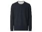Donkerblauw Henley-shirt voor heren met lange mouwen en drie knopen