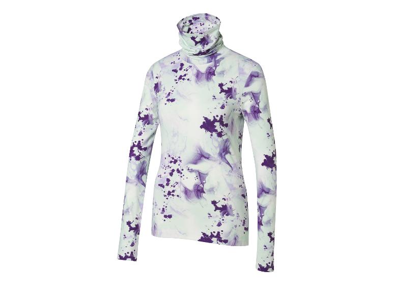 Coltrui met lange mouwen en abstracte print in mintgroen en paars