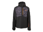 Zwart heren ski-jack met grijs patroon en oranje accenten