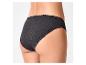 Zwarte dames slip met kanten details aan de achterkant