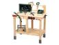 Houten speelgoedwerkbank met gereedschap van Parkside.