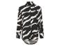Lang zwart-wit zebraprint overhemd.