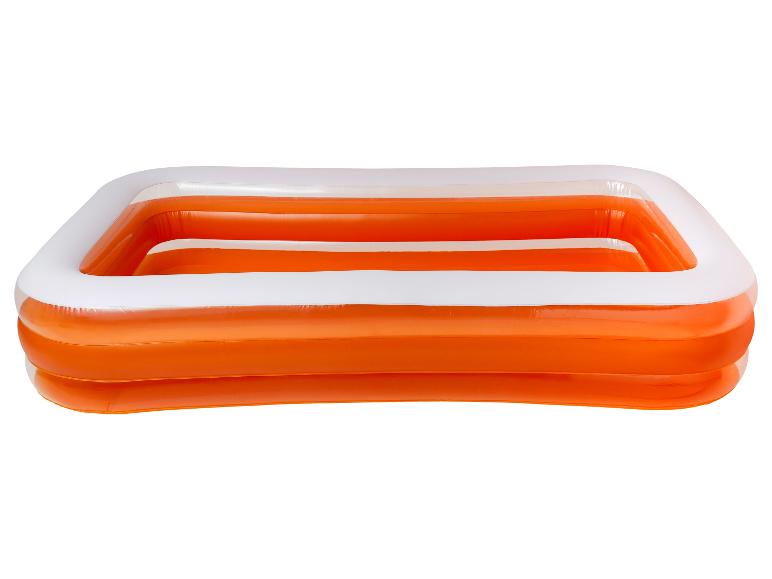 Oranje en wit rechthoekig opblaaszwembad