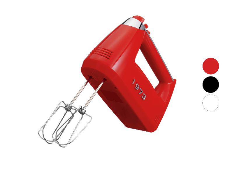 Rode retro handmixer uit de jaren 70.