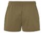 Khaki shorts met elastische tailleband.