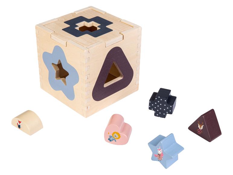 Houten blokkenpuzzel met dierenmotief voor kinderen.