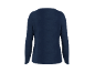 Donkerblauw damesshirt met lange mouwen, achteraanzicht