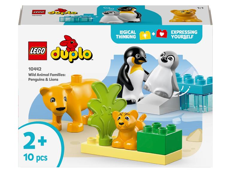 LEGO Duplo 10442 Wild Animal Families: Penguins & Lions set met 10 onderdelen voor kinderen 2+