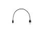 Korte zwarte USB-A naar USB-C kabel.