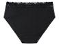 Zwarte slip met kanten rand.