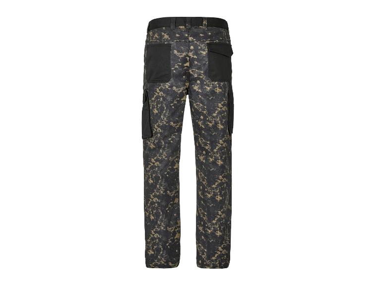 Zwarte en beige camouflage cargobroek