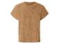 Beige t-shirt met korte mouwen, losse pasvorm.