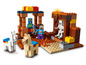 LEGO Minecraft set met twee lama's, een skelet en Steve.