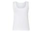 Witte tanktop met ronde hals.