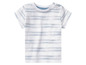 Wit gestreept t-shirt voor baby's.