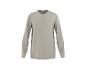 Lichtgrijs Henley-shirt voor heren met lange mouwen en drie knopen.