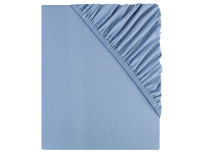 Livarno Home Jersey hoeslaken 90-100 x 200 cm (Blauw)