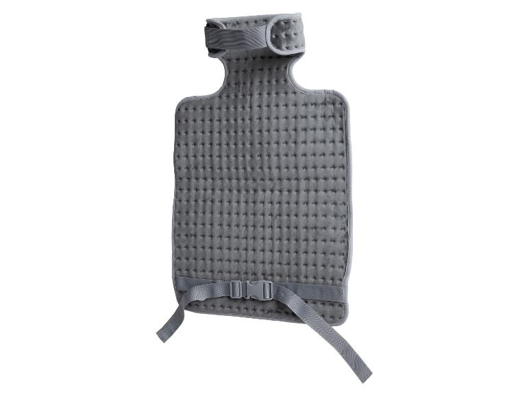 Grijs elektrisch verwarmingskussen met banden en gesp