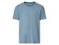 Effen blauw T-shirt met korte mouwen en ronde hals