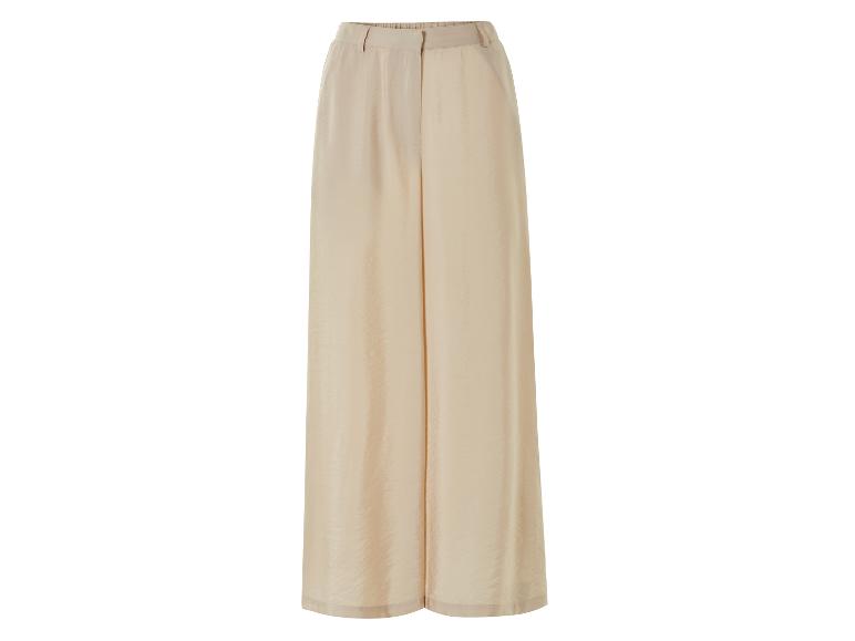 Elegante beige wijde broek.