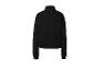 Zwart sportief sweatshirt met hoge kraag, achteraanzicht.
