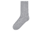 Lichtgrijze katoenen sok.
