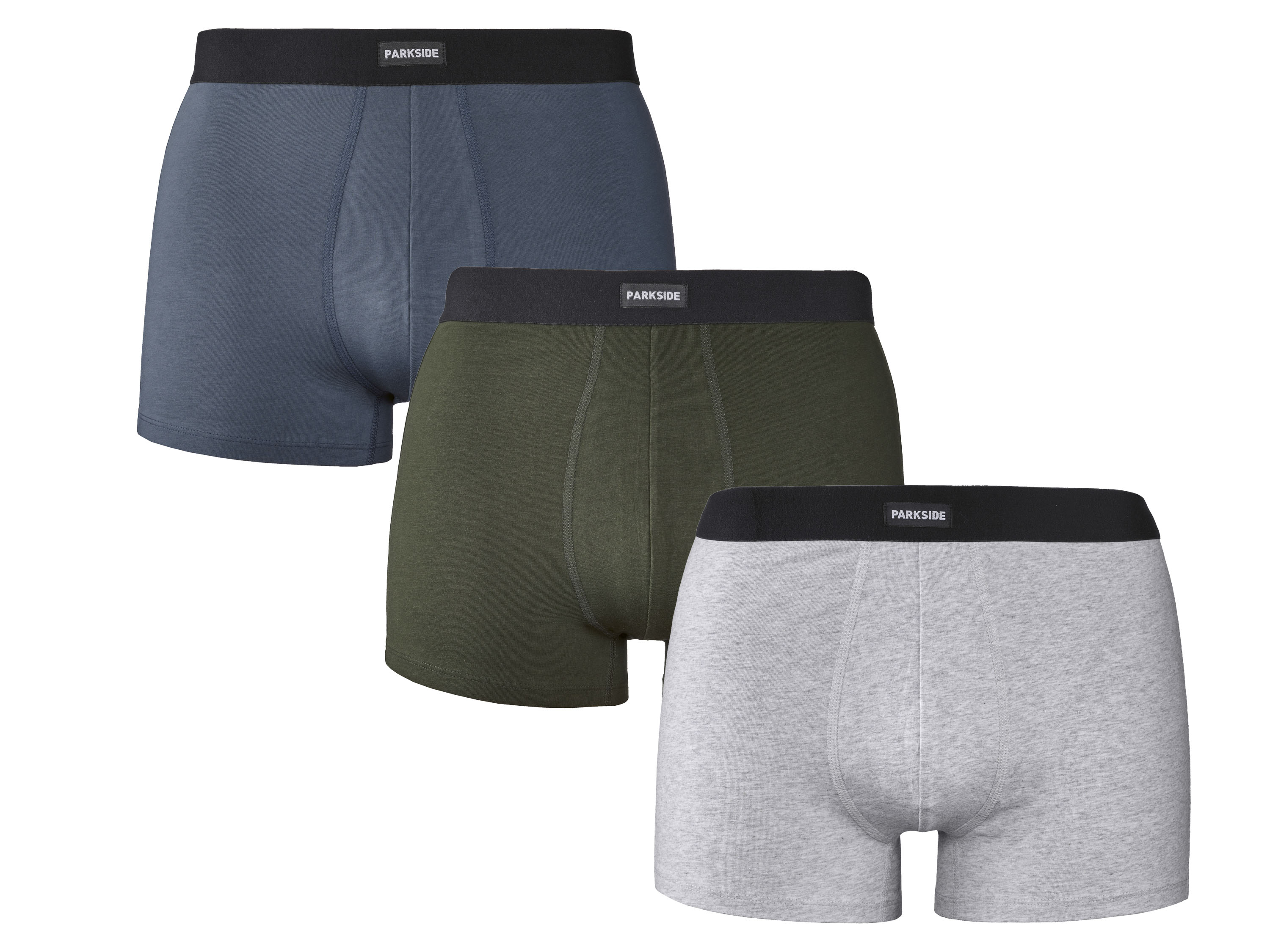 PARKSIDE Set van 3 heren boxers (groen/blauw/grijs, M)